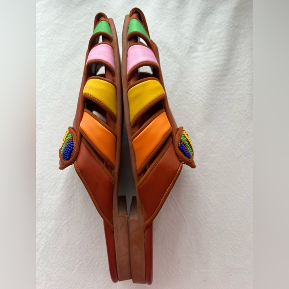 Farm Rio Rust Rainbow beaded mule - Picture 4 of 6